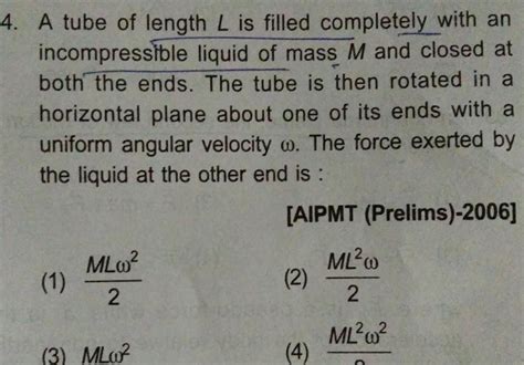 a tube of length l is filled completely|A tube of length L is filled completely with an.